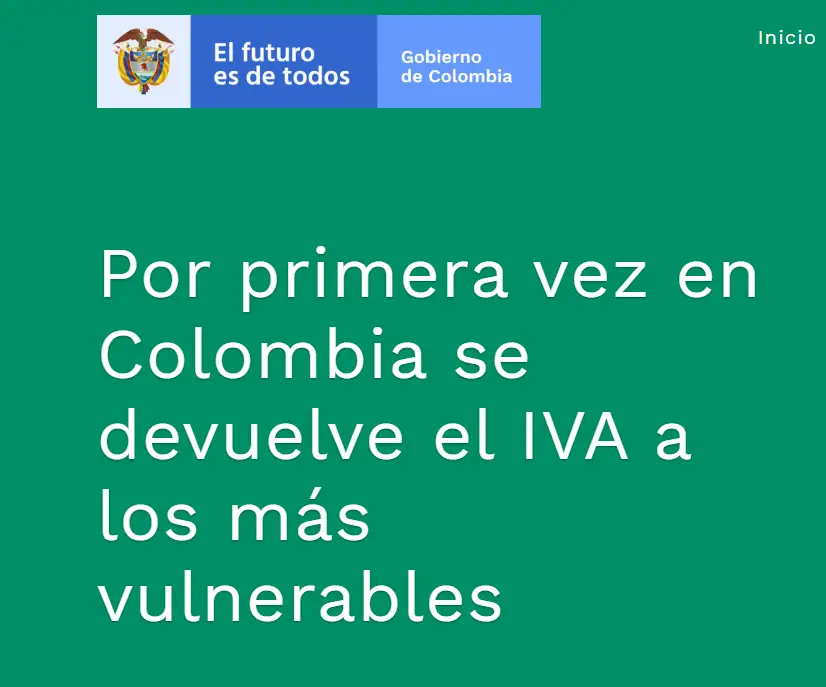 Por primera vez en Colombia se les devuelve el IVA a los más vulnerables